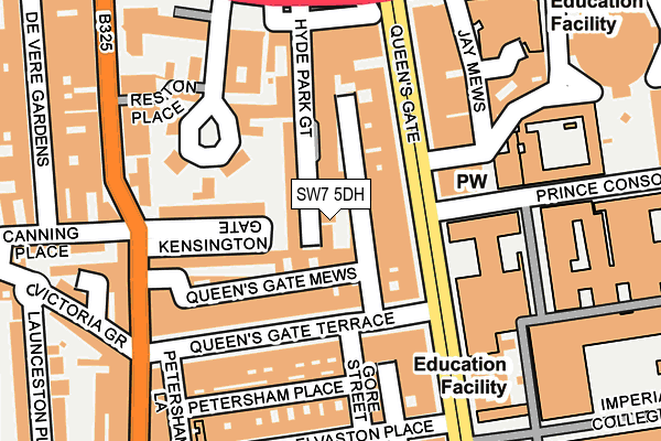 SW7 5DH map - OS OpenMap – Local (Ordnance Survey)