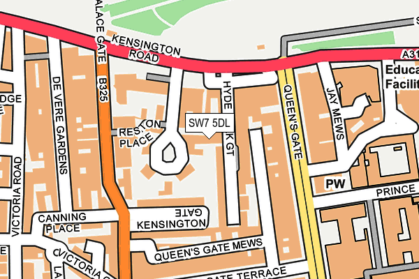 SW7 5DL map - OS OpenMap – Local (Ordnance Survey)