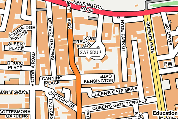 SW7 5DU map - OS OpenMap – Local (Ordnance Survey)