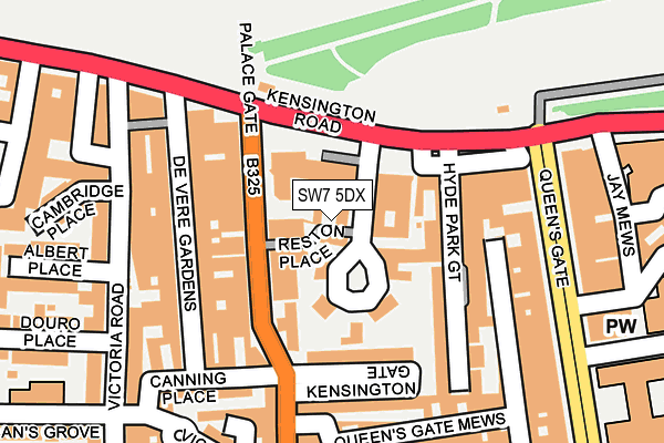 SW7 5DX map - OS OpenMap – Local (Ordnance Survey)