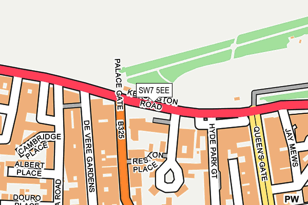 SW7 5EE map - OS OpenMap – Local (Ordnance Survey)