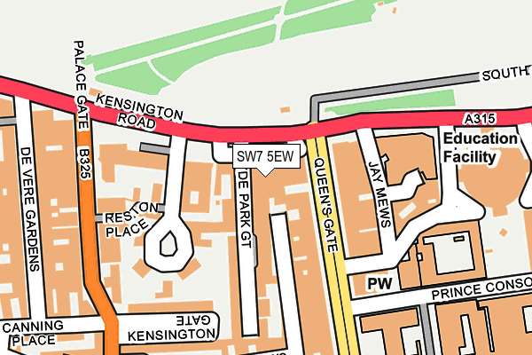 SW7 5EW map - OS OpenMap – Local (Ordnance Survey)