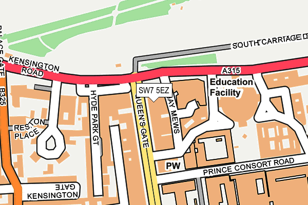 SW7 5EZ map - OS OpenMap – Local (Ordnance Survey)