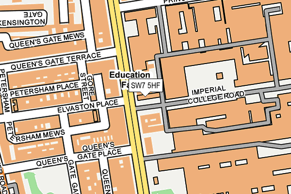 SW7 5HF map - OS OpenMap – Local (Ordnance Survey)