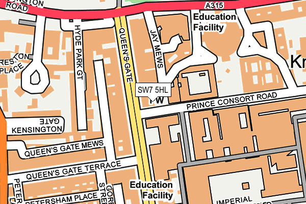 SW7 5HL map - OS OpenMap – Local (Ordnance Survey)