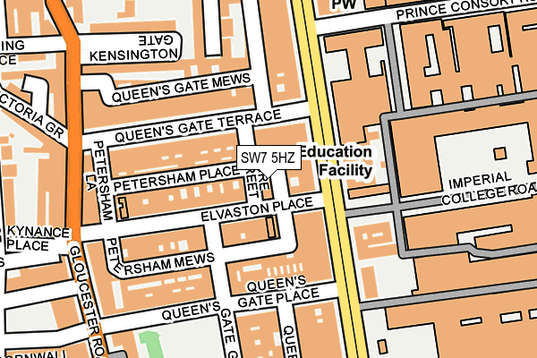 SW7 5HZ map - OS OpenMap – Local (Ordnance Survey)