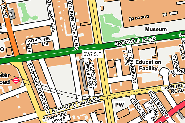 SW7 5JT map - OS OpenMap – Local (Ordnance Survey)