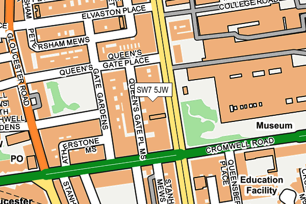 SW7 5JW map - OS OpenMap – Local (Ordnance Survey)