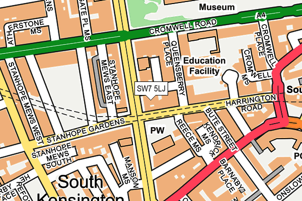 SW7 5LJ map - OS OpenMap – Local (Ordnance Survey)