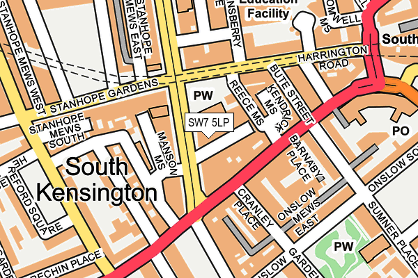 SW7 5LP map - OS OpenMap – Local (Ordnance Survey)