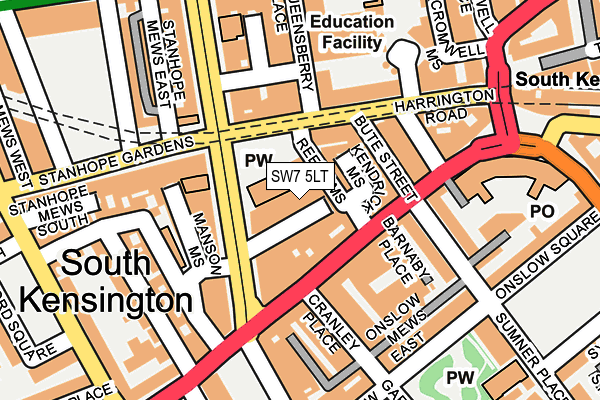 SW7 5LT map - OS OpenMap – Local (Ordnance Survey)