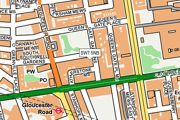 SW7 5NB map - OS OpenMap – Local (Ordnance Survey)