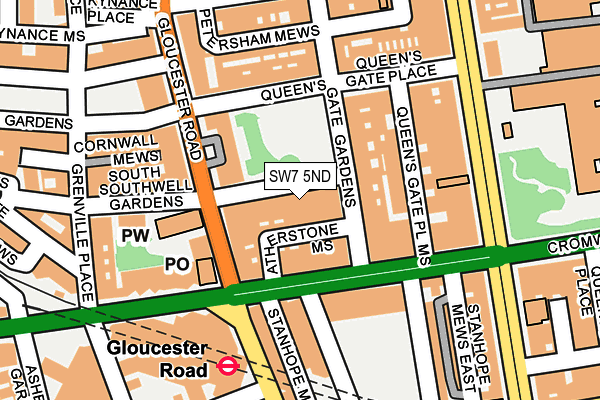 SW7 5ND map - OS OpenMap – Local (Ordnance Survey)