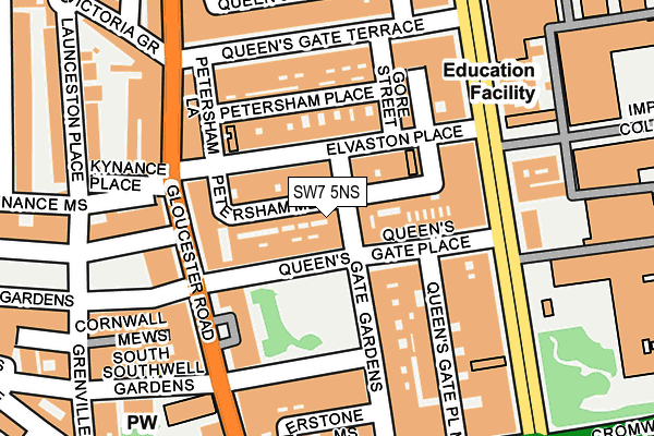 SW7 5NS map - OS OpenMap – Local (Ordnance Survey)