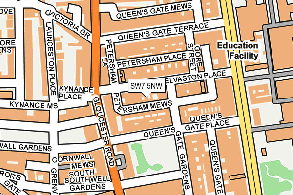 SW7 5NW map - OS OpenMap – Local (Ordnance Survey)