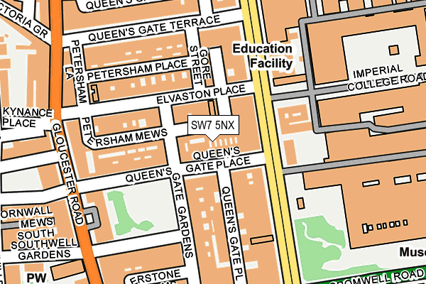 SW7 5NX map - OS OpenMap – Local (Ordnance Survey)