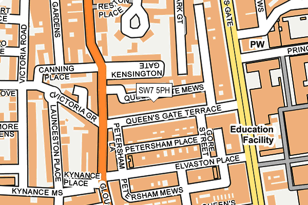 SW7 5PH map - OS OpenMap – Local (Ordnance Survey)