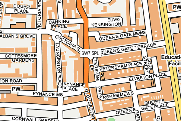 SW7 5PL map - OS OpenMap – Local (Ordnance Survey)