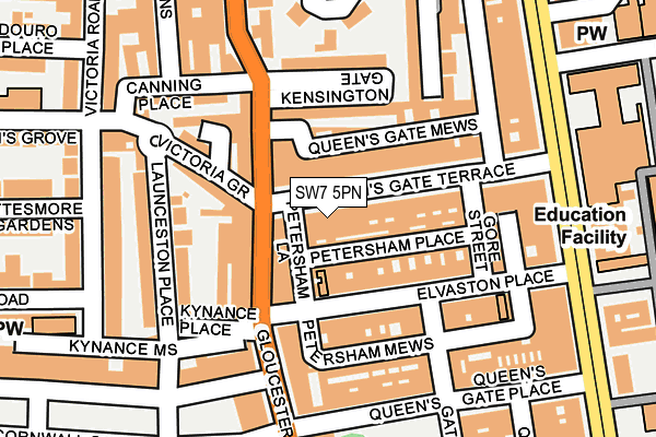 SW7 5PN map - OS OpenMap – Local (Ordnance Survey)