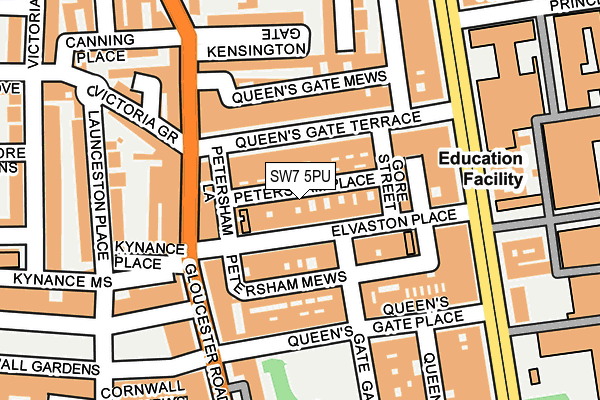 SW7 5PU map - OS OpenMap – Local (Ordnance Survey)