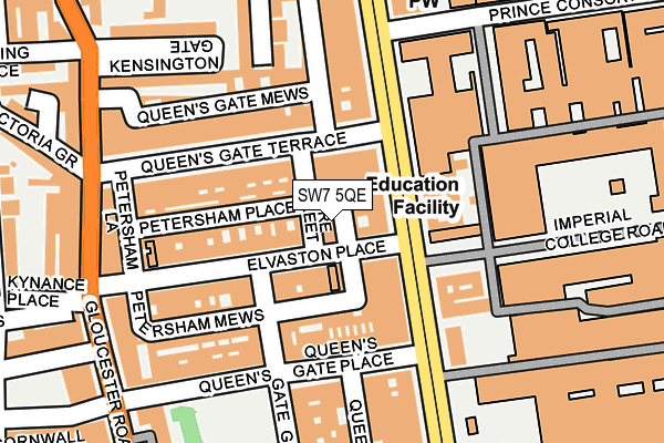 SW7 5QE map - OS OpenMap – Local (Ordnance Survey)