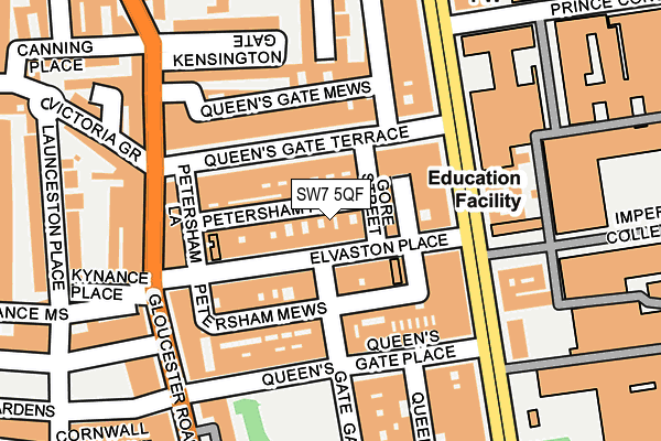 SW7 5QF map - OS OpenMap – Local (Ordnance Survey)