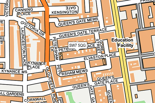 SW7 5QG map - OS OpenMap – Local (Ordnance Survey)