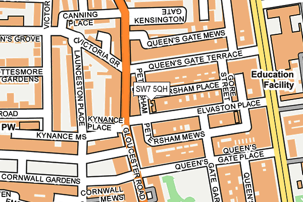 SW7 5QH map - OS OpenMap – Local (Ordnance Survey)