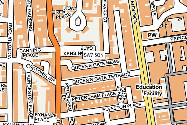 SW7 5QN map - OS OpenMap – Local (Ordnance Survey)