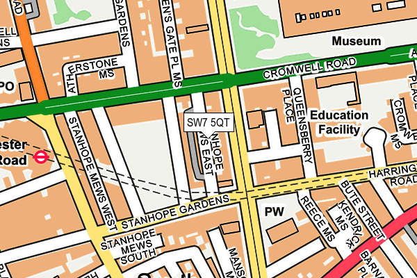 SW7 5QT map - OS OpenMap – Local (Ordnance Survey)