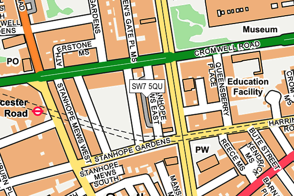 SW7 5QU map - OS OpenMap – Local (Ordnance Survey)