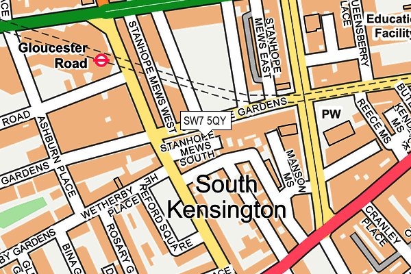 SW7 5QY map - OS OpenMap – Local (Ordnance Survey)