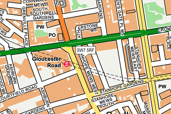 SW7 5RF map - OS OpenMap – Local (Ordnance Survey)