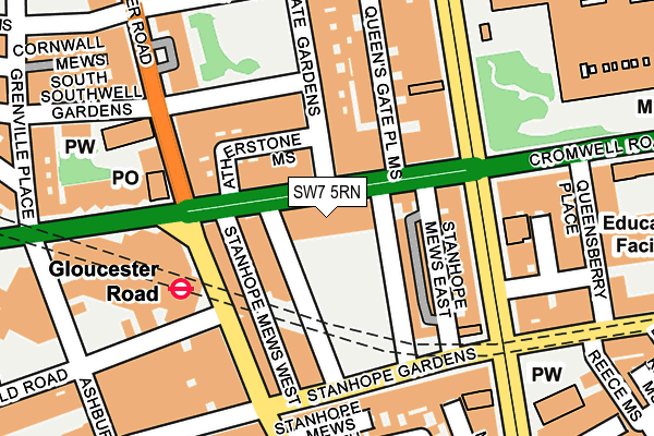 SW7 5RN map - OS OpenMap – Local (Ordnance Survey)