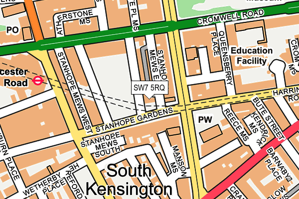 SW7 5RQ map - OS OpenMap – Local (Ordnance Survey)