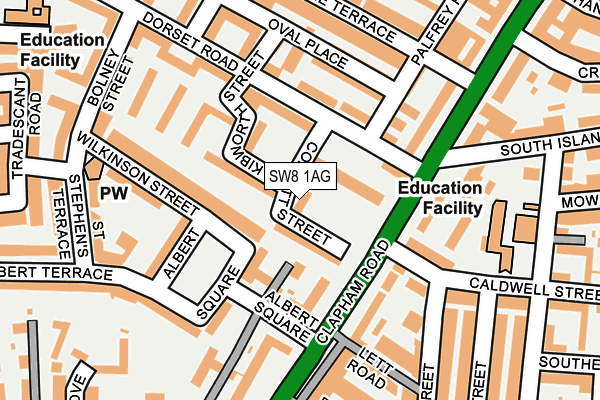 SW8 1AG map - OS OpenMap – Local (Ordnance Survey)