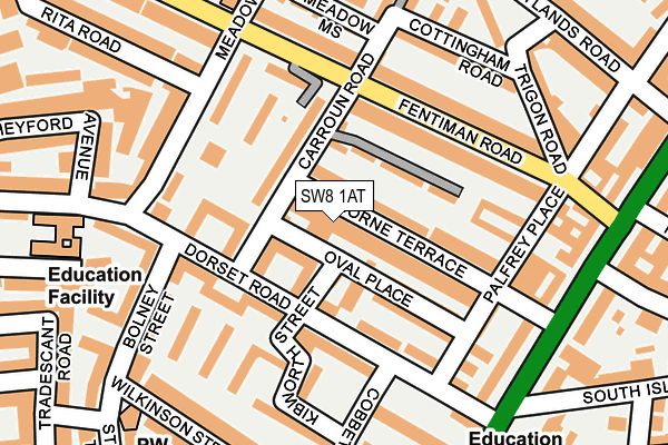 SW8 1AT map - OS OpenMap – Local (Ordnance Survey)