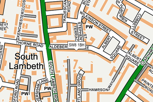 SW8 1BH map - OS OpenMap – Local (Ordnance Survey)