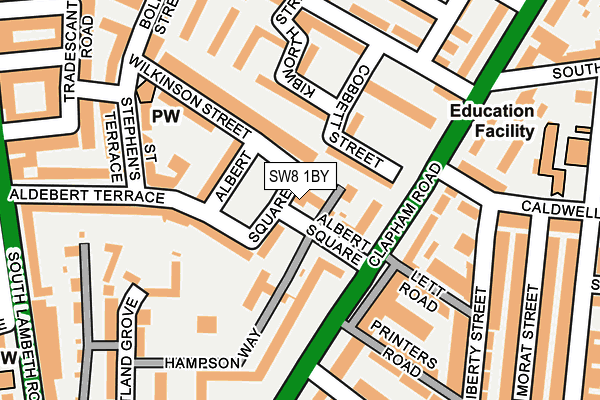 SW8 1BY map - OS OpenMap – Local (Ordnance Survey)