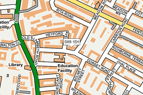 SW8 1EH map - OS OpenMap – Local (Ordnance Survey)