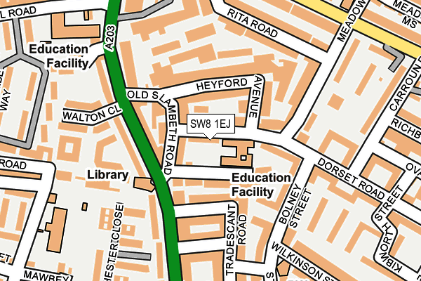 SW8 1EJ map - OS OpenMap – Local (Ordnance Survey)