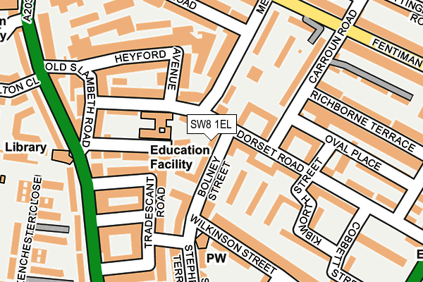 SW8 1EL map - OS OpenMap – Local (Ordnance Survey)