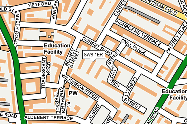SW8 1ER map - OS OpenMap – Local (Ordnance Survey)