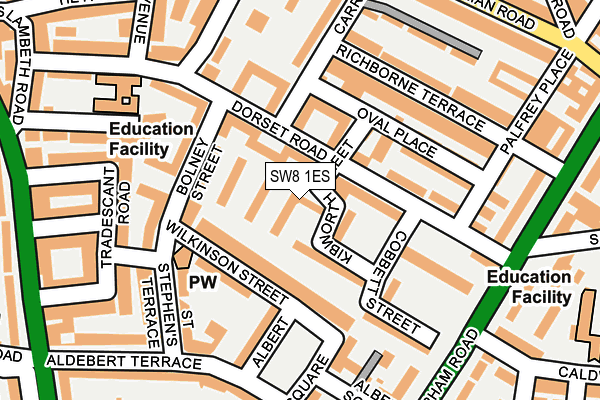 SW8 1ES map - OS OpenMap – Local (Ordnance Survey)