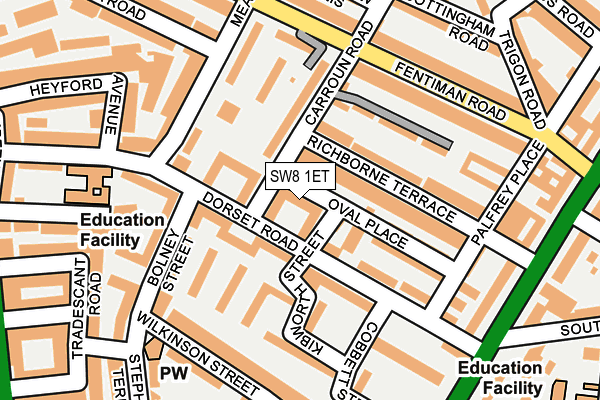 SW8 1ET map - OS OpenMap – Local (Ordnance Survey)