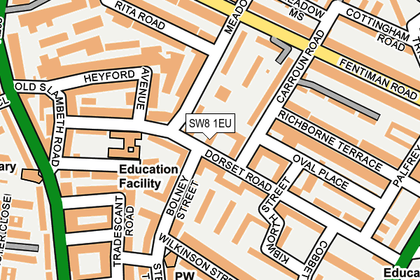 SW8 1EU map - OS OpenMap – Local (Ordnance Survey)