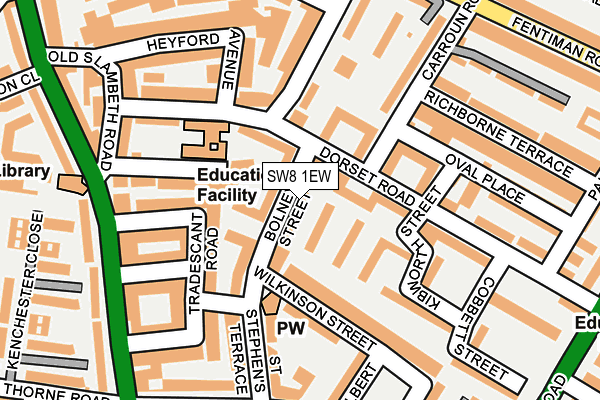 SW8 1EW map - OS OpenMap – Local (Ordnance Survey)