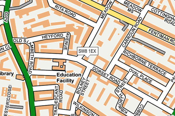 SW8 1EX map - OS OpenMap – Local (Ordnance Survey)