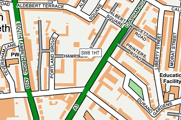 SW8 1HT map - OS OpenMap – Local (Ordnance Survey)