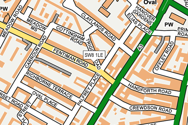 SW8 1LE map - OS OpenMap – Local (Ordnance Survey)